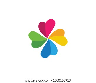 Clover leaf logo icon design template vector