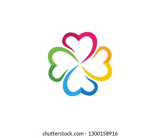 Clover leaf logo icon design template vector