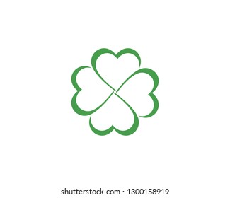 Clover leaf logo icon design template vector