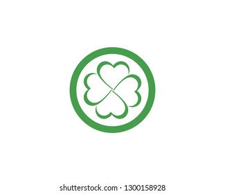 Clover leaf logo icon design template vector