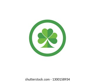 Clover leaf logo icon design template vector