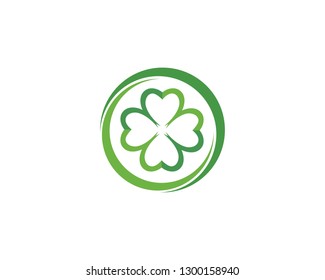 Clover leaf logo icon design template vector