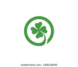 Clover leaf logo icon design template vector