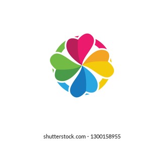 Clover leaf logo icon design template vector
