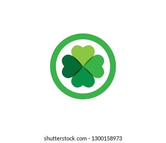 Clover leaf logo icon design template vector