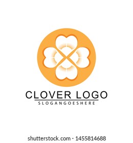 Clover leaf logo icon design template vector