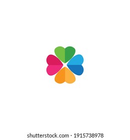 Clover leaf logo icon design template vector