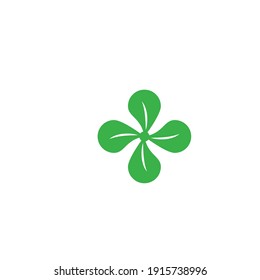 Clover leaf logo icon design template vector