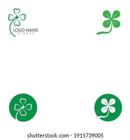 Clover leaf logo icon design template vector