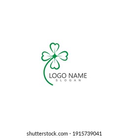 Clover leaf logo icon design template vector