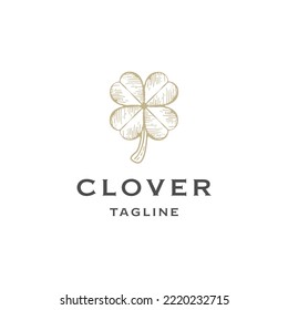 Clover leaf logo icon design template flat vector illustration