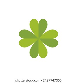 Clover leaf logo icon flat design