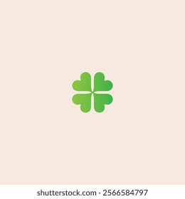 Clover leaf logo icon flat vector design.