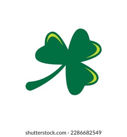 Clover leaf logo illustration vector flat design