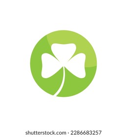 Clover leaf logo illustration vector flat design
