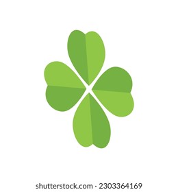 Clover leaf logo illustration vector flat design