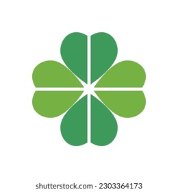 Clover leaf logo illustration vector flat design