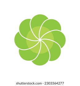 Clover leaf logo illustration vector flat design