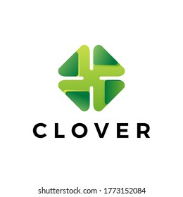clover leaf logo vector icon illustration