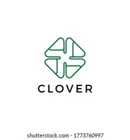 clover leaf logo vector icon illustration