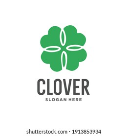 Clover leaf logo vector icon illustration Vector