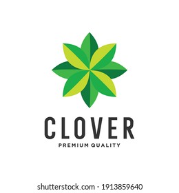 Clover leaf logo vector icon illustration Vector