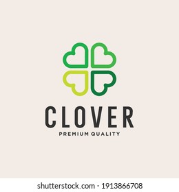Clover leaf logo vector icon illustration Vector