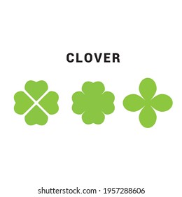 Clover leaf logo vector icon illustration.