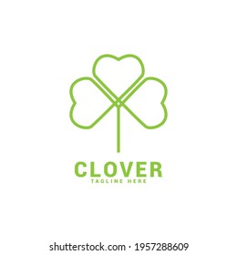 Clover leaf logo vector icon illustration.