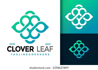 Clover Leaf Logo vector icon illustration