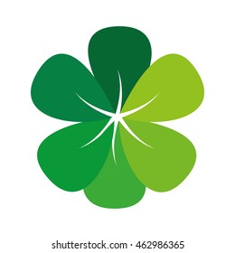 clover leaf luck saint patrick icon vector illustration design