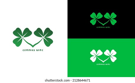 clover leaf natural logo for premium vector business