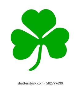 Clover leaf on isolated background. St.Patrick 's Day. Vector illustration.