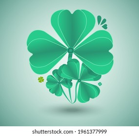 Clover leaf on St. Patrick is Day