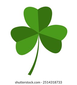 Clover leaf on white background