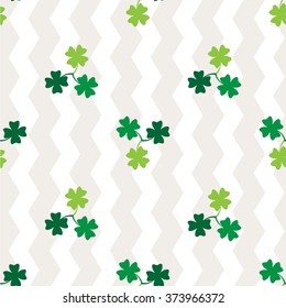 Clover leaf  on white background for happy St. Patrick's Day