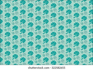 Clover leaf pattern design. The vector illustration can be used to express the concepts of luck and/or St. Patricks day.