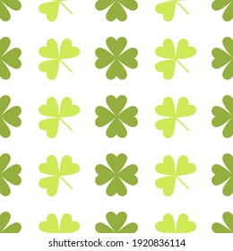 Clover Leaf Pattern Party Patrick's Day, Irish Happy Background.