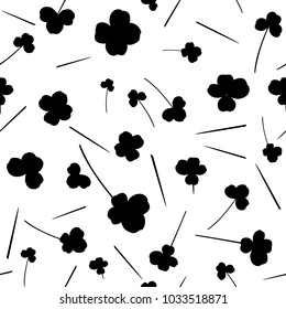Clover leaf pattern seamless in simple style vector illustration