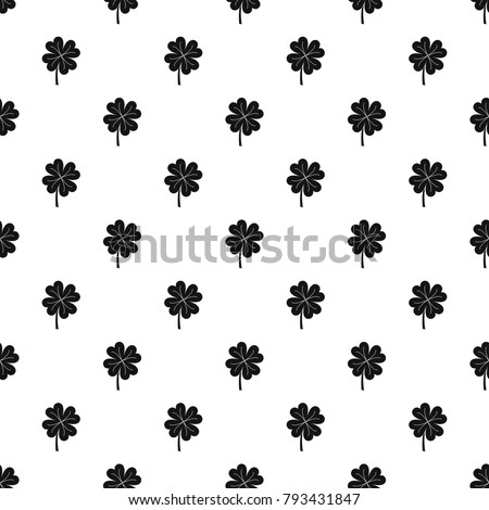 Clover leaf pattern seamless in simple style vector illustration