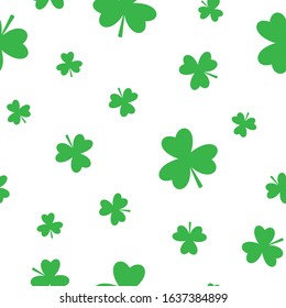 Clover Leaf Seamless Pattern Background