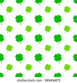 Clover leaf seamless pattern. St. Patrick's day repeated background.