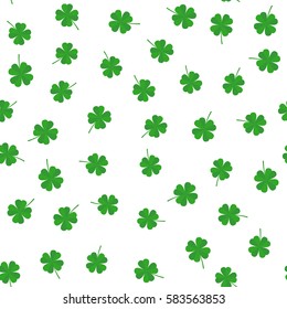 Clover leaf seamless pattern vector illustration