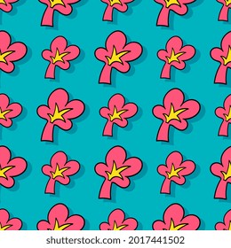 clover leaf seamless repeat pattern. background vector illustration.