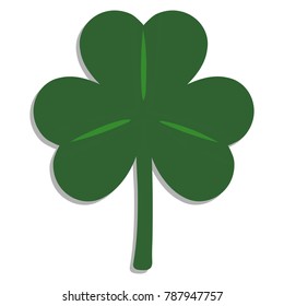 clover leaf with shadow