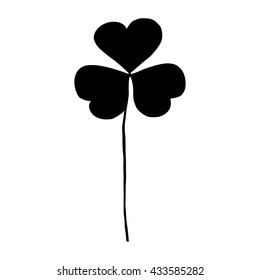 clover leaf silhouette on white background