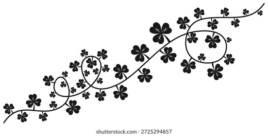  clover leaf silhouette vector design for saint patrick's day