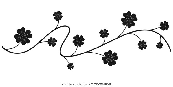  Diseño de Vector de silueta de hoja de trébol para el día de San Patricio