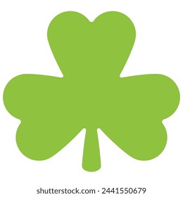 Clover leaf for St. Patrick day vector cartoon illustration isolated on a white background.