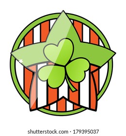Clover Leaf Star Frame Vector